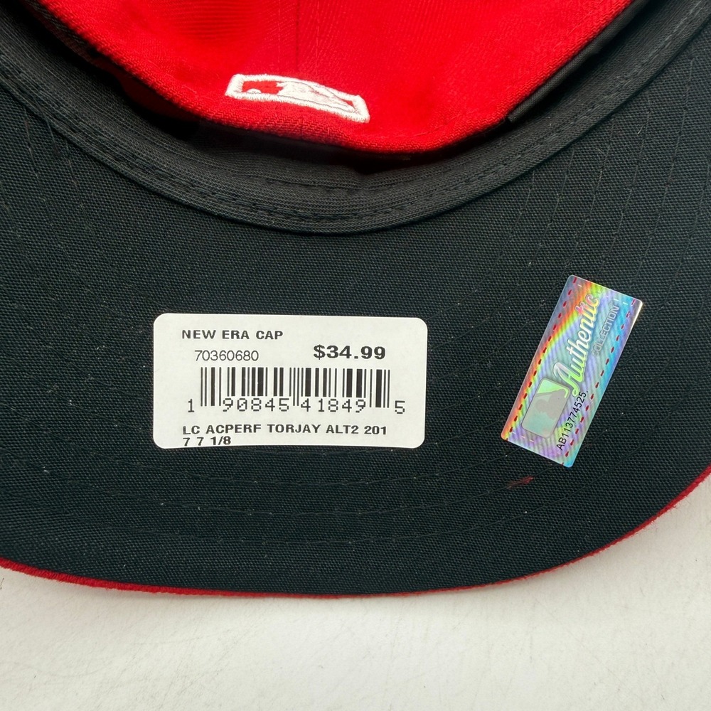 New Era Toronto Blue Jays 59FIFTY Low Profile Hat Mens 7 1/8 Red MLB 70360680 - Picture 4 of 6